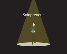solopreneur who is a person who sets up and runs a business of their own