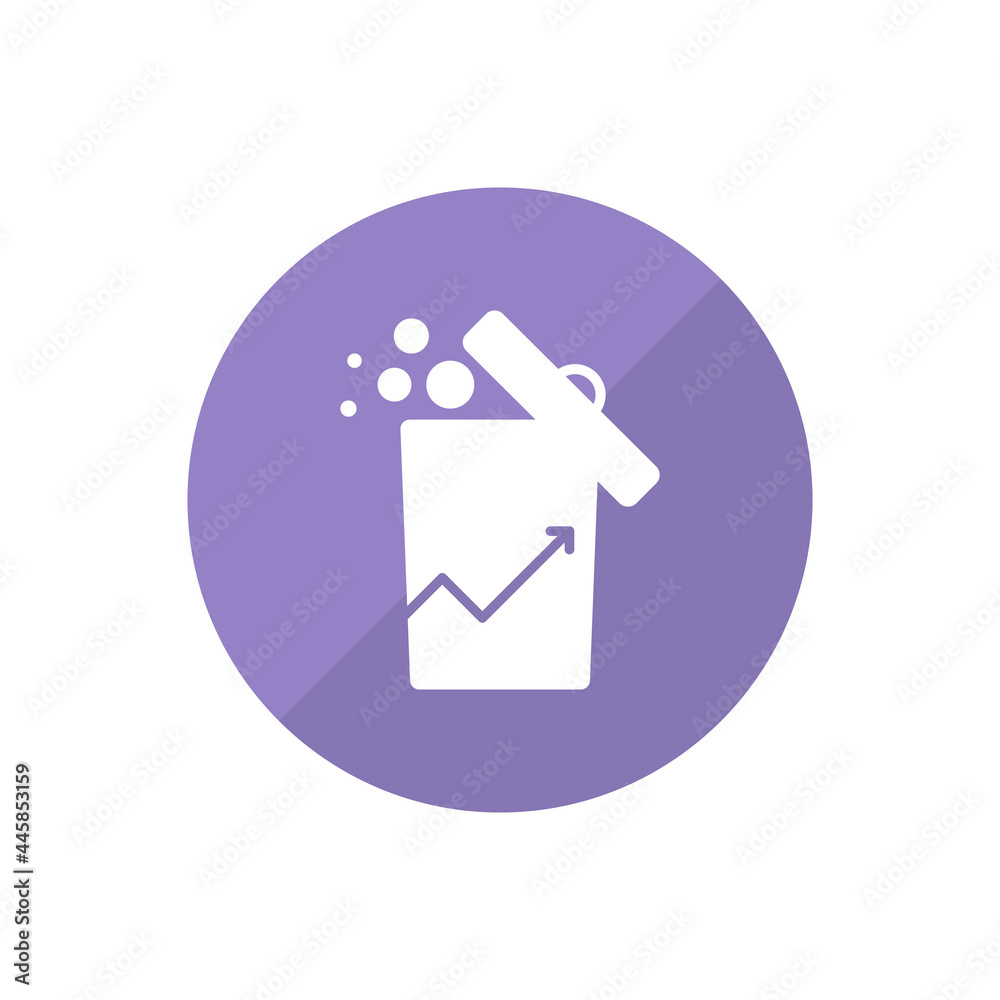 the concept of a cache cleaner icon or junk file, memory booster and ...