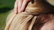 © Sarah - hair extensions in blond girl, womans hair, professional from hairdresser, tape in extensions