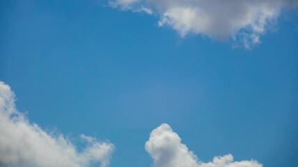 Canvas Print - 青空と雲　タイムラプス　夏空
