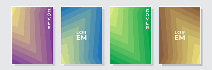 modern cover gradation texture template futuristic design set collection colorful background vector 