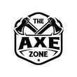 Axe Zone Premium Logo Vector. Axe Throwing Club Ready Made Logo. Ready Made Logo Template Set