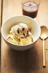 Wall Mural - Tiramisu ice cream with coffee and chocolate 