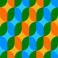 Poster - Seamless geometric pattern. Vector abstract retro background.