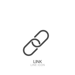 Aufkleber - Link vector line icon. Editable stroke Link icon vector for web, computer and mobile app