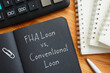 FHA Loan vs. Conventional Loan is shown on the business photo using the text