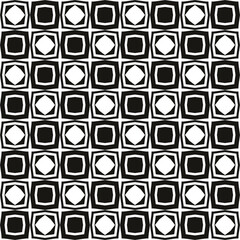 Poster - Checker board with abstract cells. Vector checker ornament squares and rhombs.