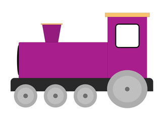 Wall Mural - Toy train in Purple