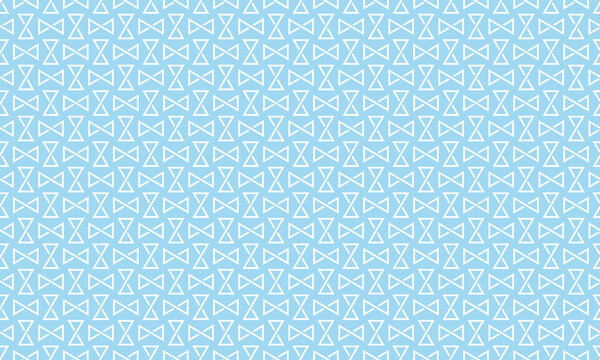 Seamless white hourglass vector on a light blue background
