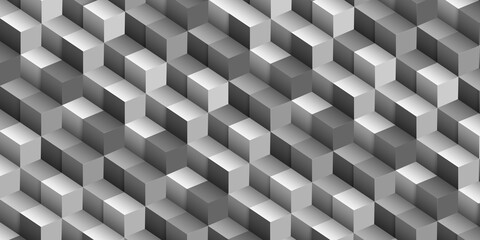 Wall Mural - abstract geometric cube background , optical illusion 3d