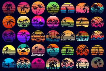 summer sunset t shirt design 