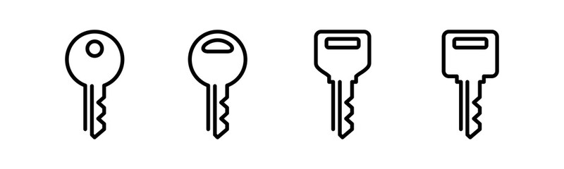 Poster - Vector graphic of key icon collection