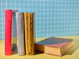 Wall Mural - Stack of books on the bookshelf