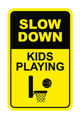 Wall Mural - slow down sign on white background	