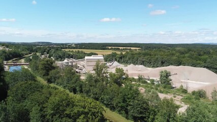 Wall Mural - Carrière dans la Nièvre, vue aérienne, Bourgogne