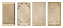 Ornamental Frames On Old Style Grunge Paper, Isolated On White Background