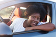 © vilma3000 - happy african american woman in a car, lifestyle