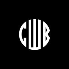 CWB letter logo design. CWB letter in circle shape. CWB Creative three letter logo. Logo with three letters. CWB circle logo. CWB letter vector design logo 