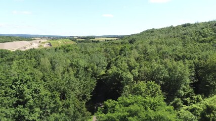 Poster - Forêt dans la Nièvre, vue aérienne, Bourgogne