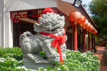 Wall Mural - Stone chinese lion