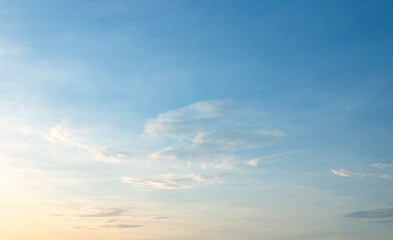 Wall Mural - blue sky background and white clouds soft focus