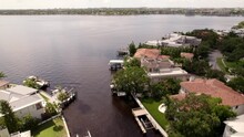 Aerial Drone Video Mansions Davis Island Tampa FL USA