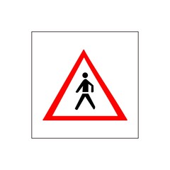 Wall Mural - pedestrian traffic sign icon, traffic sign icon vector symbol