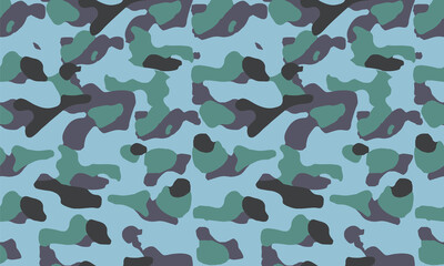 Texture military camouflage repeats seamless Vector Pattern For fabric, background, wallpaper and others. Classic clothing print. Abstract monochrome seamless Vector camouflage pattern. Camo All over 