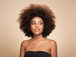© Oleg Gekman - Beauty portrait of African American girl with afro hair. Beautiful black woman. Cosmetics, makeup and fashion