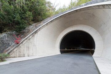 Poster - Entrance of futuristic tunnel