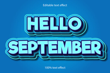 Hallo september text effect