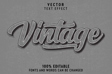 Vintage Text Effect Stock Vector