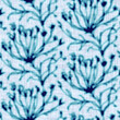 Cyanotypes blue white botanical linen texture. Faux photographic floral sun print effect for trendy out of focus fashion swatch. Mono print flower in 2 tone color. High resolution repeat tile. 