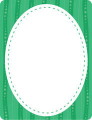 Poster - Empty oval shape banner template