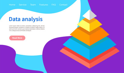 Poster - Visualize with business analytics. Work with statistical data analysis, changing indicators. Analyze statistical indicators, business data. Marketing research for presentation. Data financial report