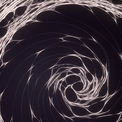 Poster - Smooth psychedelic spiral structure. Abstract geometric background. 3d rendering digital illustration