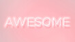 © Rawpixel.com - AWESOME neon word typography on a pink background