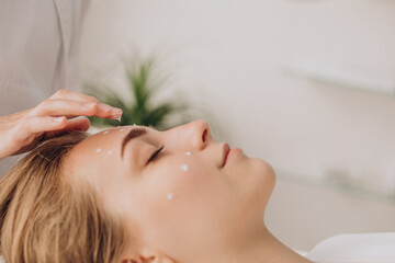 Wall Mural - Woman at cosmetologist having beauty treatment