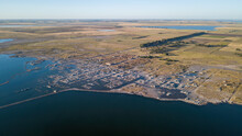 Aerial View Of The Ruined City Of Epecuen In The Province Of Buenos Aires, Argentina