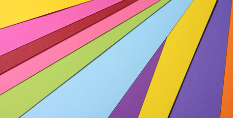 Poster - abstract bright background from multicolored paper, backdrop for designer