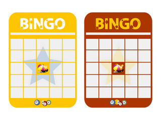 Wall Mural - Blank bingo summer cards cut out