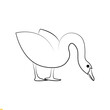 Swan Line Art Vector logo Design for Business and Company