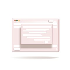 Poster - E-mail blank template internet mail frame interface for mail message 3d.