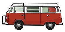 VW T2 Westfalia Campervan Rot
