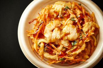 Poster - Tempura Rice Bowl with Vegetables