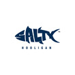 salty typography logo inspiration, fish, fishing