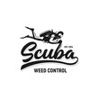 scuba logo inspiration, diving, weed control
