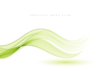 Abstract green wave vector background Green wave flow