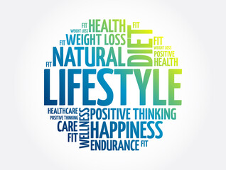 Wall Mural - LIFESTYLE word cloud, fitness, sport, health concept background