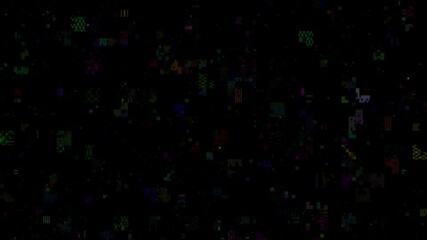 Wall Mural - glitch noise distortion of broken video empty background, vhs effect, glitch digital pixel noise. st